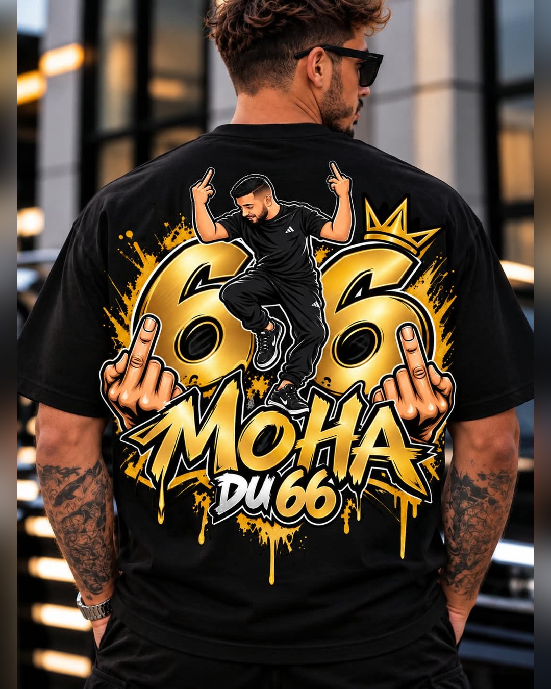 Tee-Shirt 66 Crown — Noir — vue 2