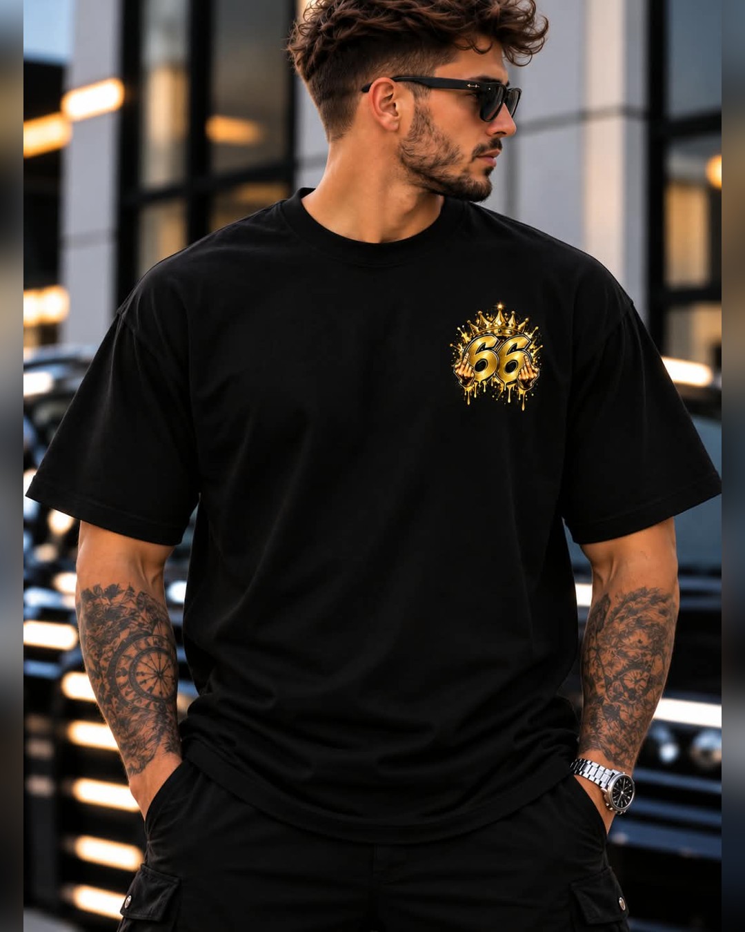 Tee-Shirt 66 Crown — Noir